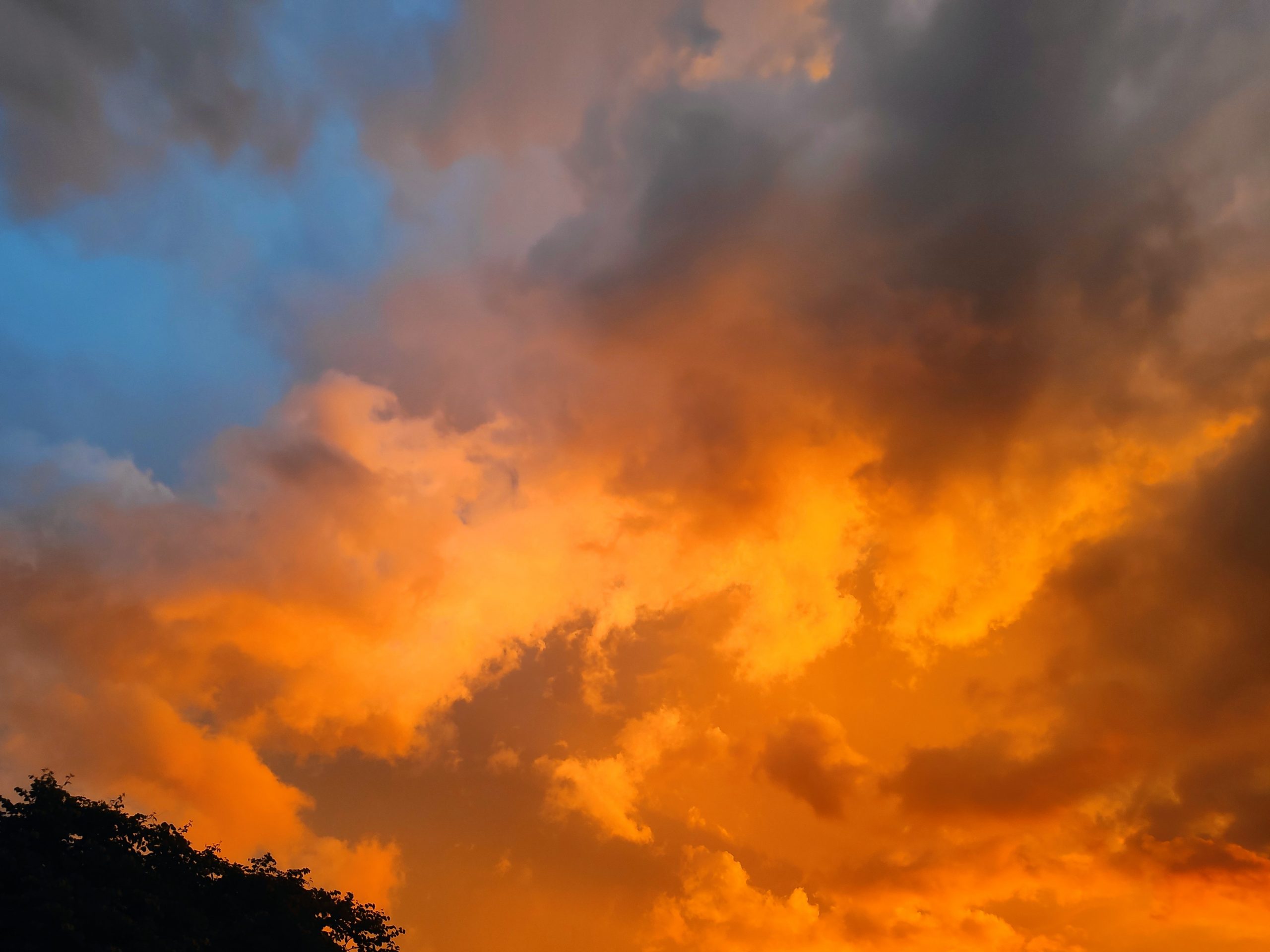 Upheaval clouds of different colors