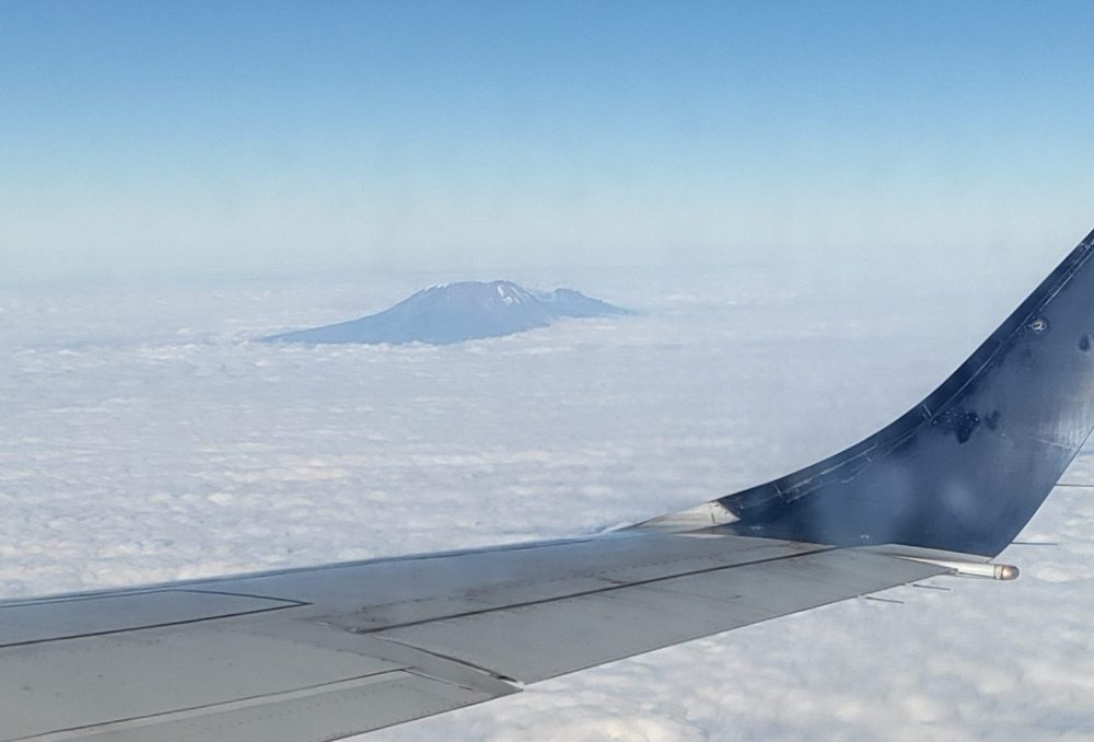 Mount Kilimanjaro from airplane